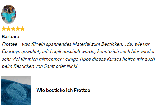 Frottee besticken 1