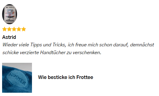 Frottee besticken 3
