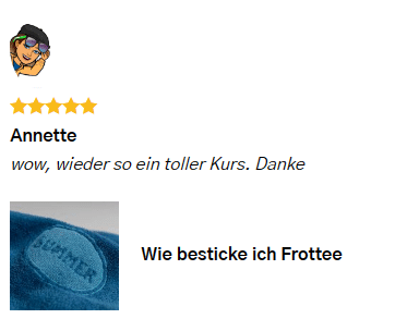 Frottee besticken 4