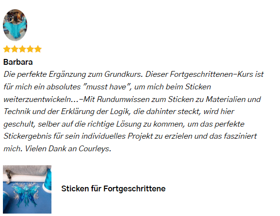 Sticken fuer Fort 3