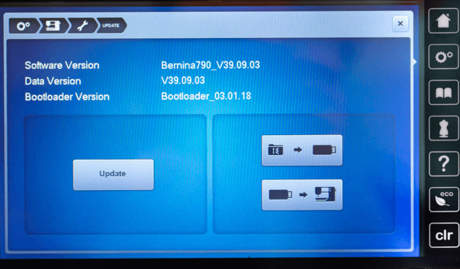 bernina 7er Display
