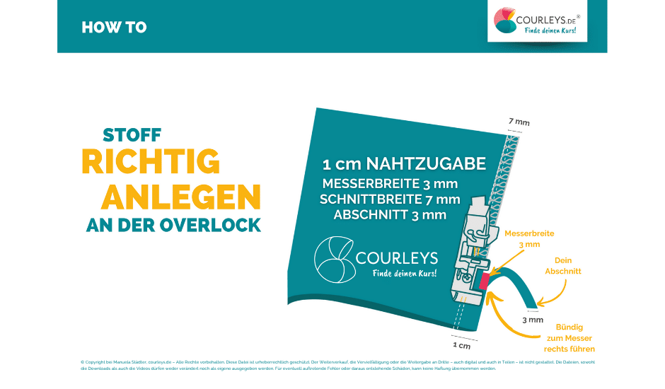 Stoff richtig anlegen an der Overlock
