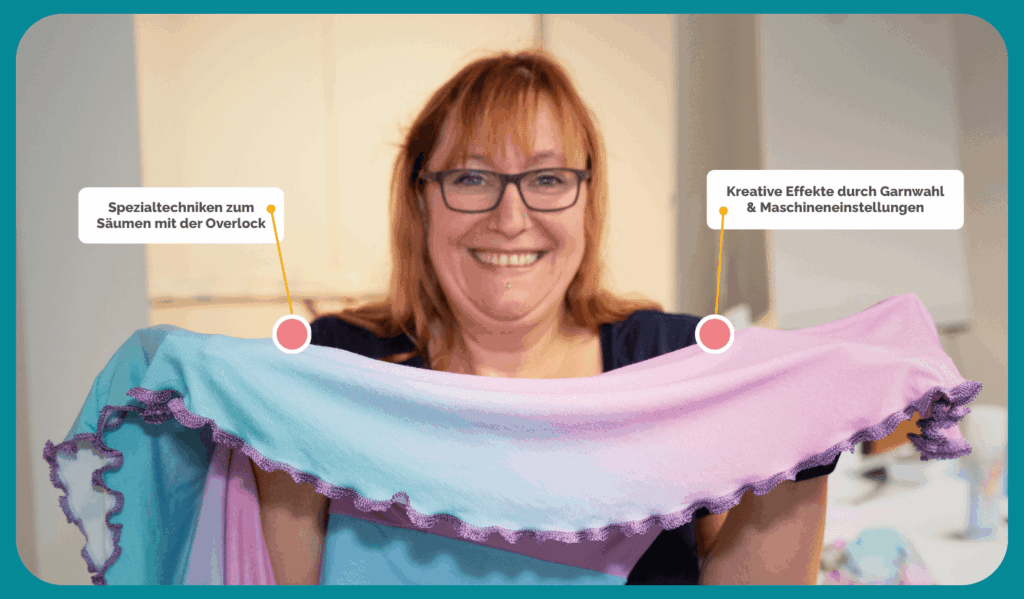 Nähkurs Säumen mit Nähmaschine, Overlock und Coverlock