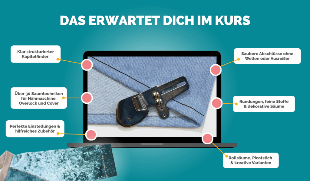 Nähkurs - Säumen mit Nähmaschine Overlock & Coverlock