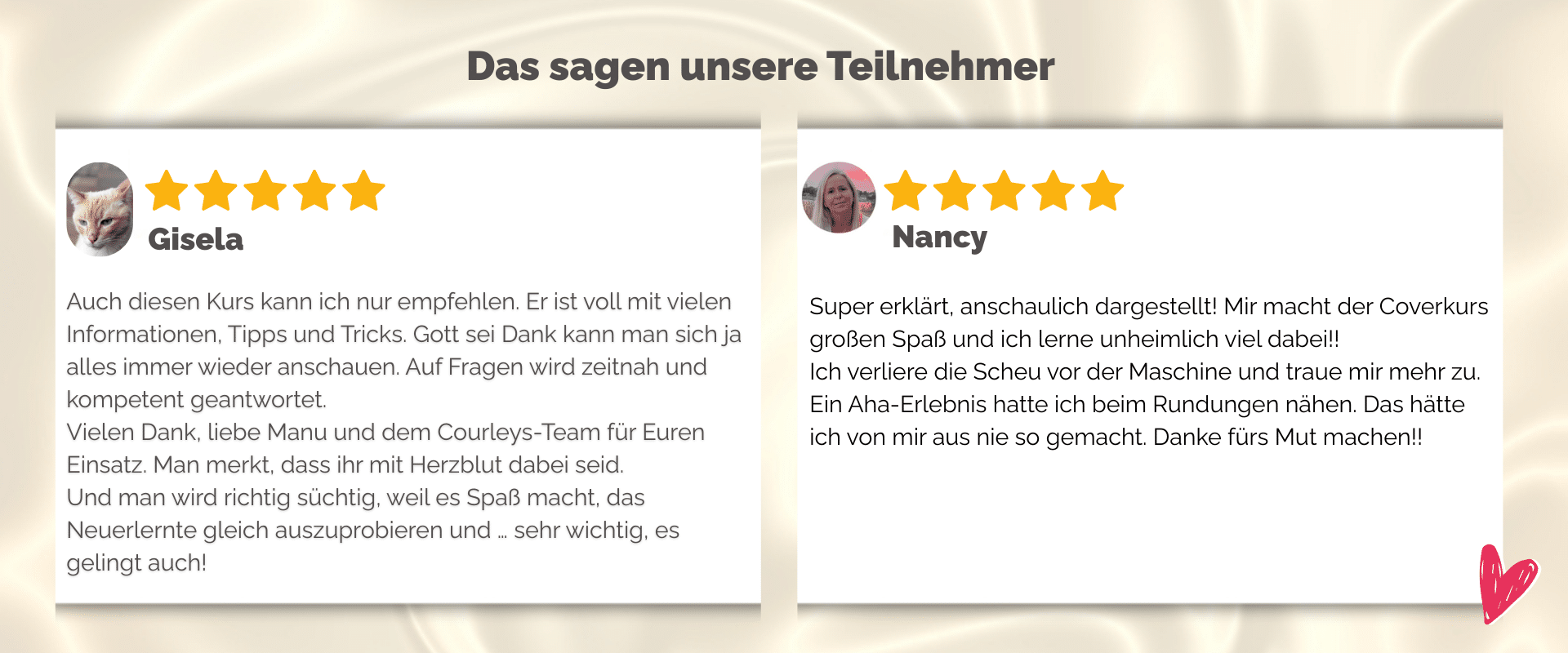slide 2 Coverkurs Kundenbewertungen