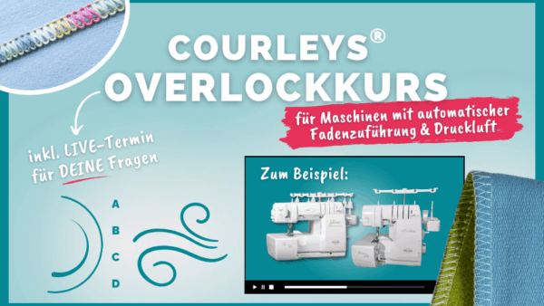 overlockkurs für Maschinen mit & automatischer Fadenzuführung & Druckluft
