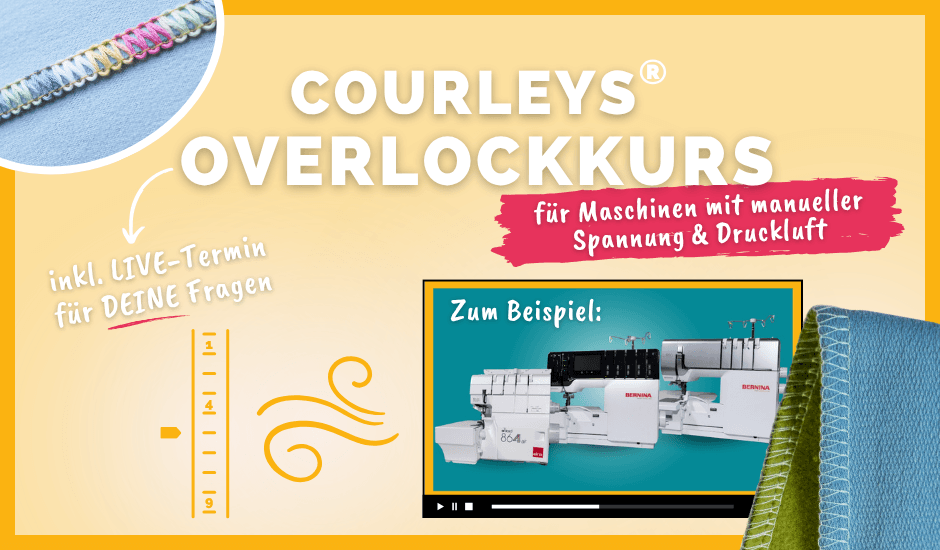overlockkurs für Maschinen mit manueller Spannung & Druckluft
