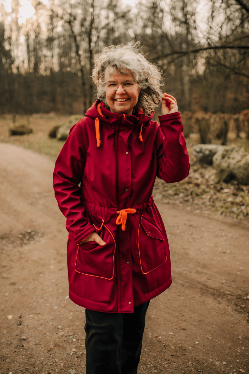 Selbstgenähte Softshelljacke Carry nach Schnittmuster von Meine Herzenswelt