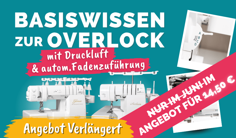 Basiswissen zur Overlock mit Druckluft& autom.Fadenzuführung ANGEBOT verlaengert kompr