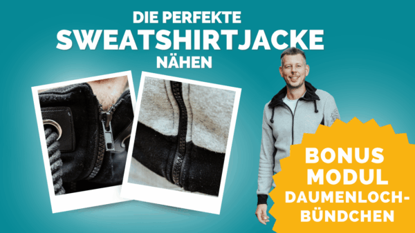 Sweatshirtjacke Thumbnail Bonus Modul Daumenlochbündchen